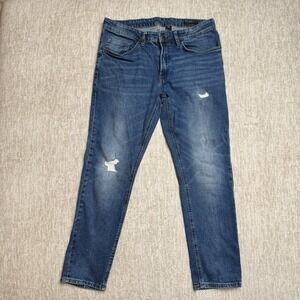 Buffalo David Bitton Jeans Mens 34x30 Jackson Straight Stretch Denim Blue